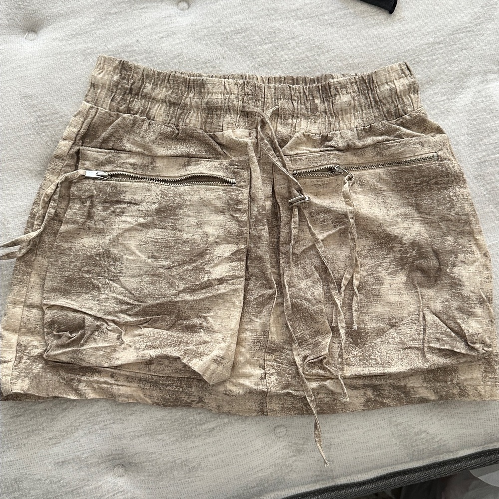 Zara Brown Tie-Dye Shorts
